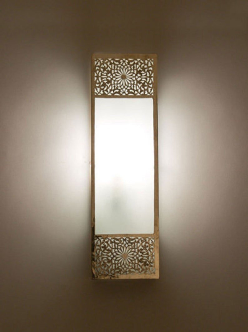 Luxury Moroccan Wall Light Fixture, lampshade wall light, Wall Decor, Brass Wall sconce silver, Moroccan Handmade Art Wall Deco lighting