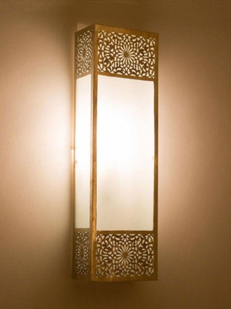 Luxury Moroccan Wall Light Fixture, lampshade wall light, Wall Decor, Brass Wall sconce silver, Moroccan Handmade Art Wall Deco lighting
