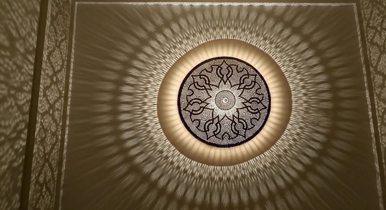 Handmade Moroccan Brass Wall Sconce: Geometric Light Decor Handmade Moroccan Brass Wall Sconce: Geometric Light Decor