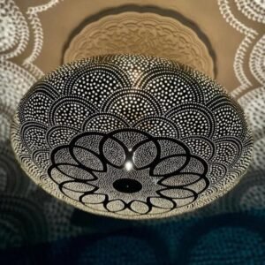 Moroccan Mandala Flush Pendant Light