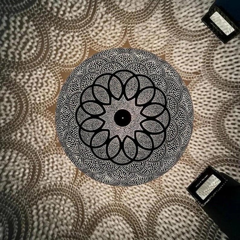 Handmade Moroccan Brass Pendant Light, Pierced Ceiling Lamp with Geometric Shadow Pattern