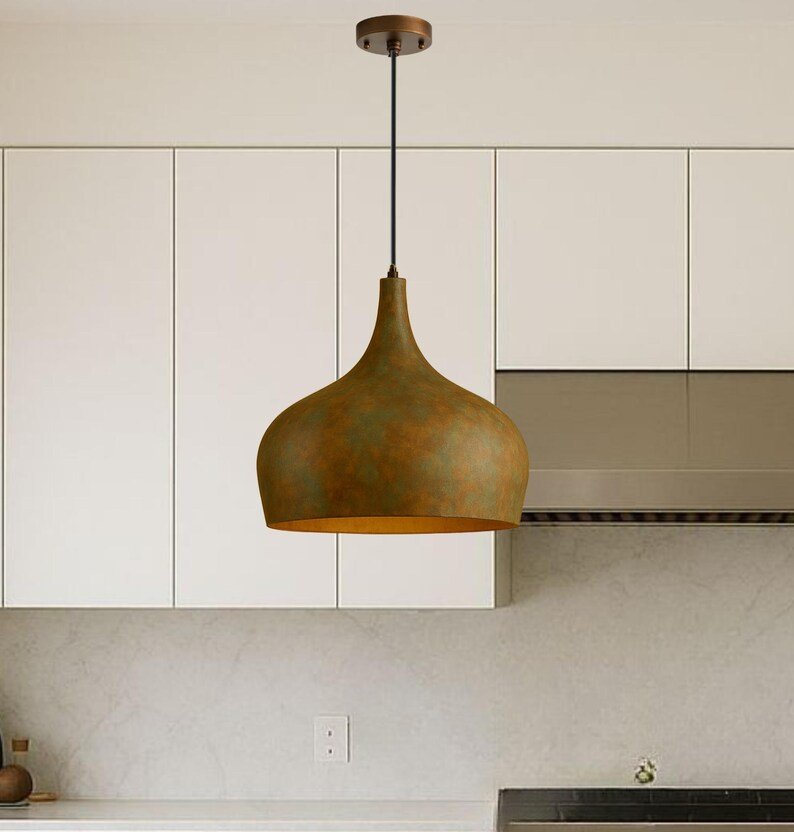 Rustic Handmade Kitchen Island Fixture