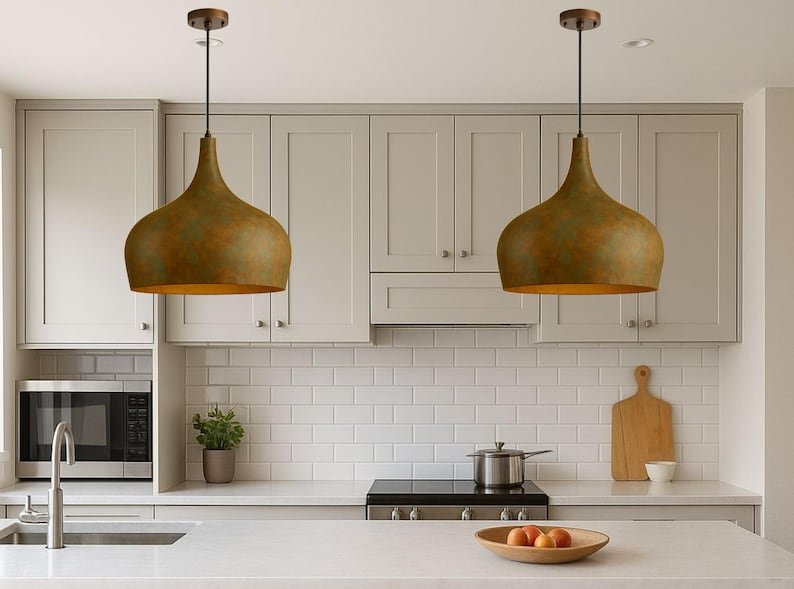 Rustic Handmade Kitchen Island Fixture