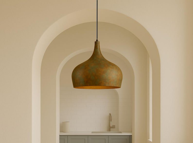 Rustic Handmade Kitchen Island Fixture