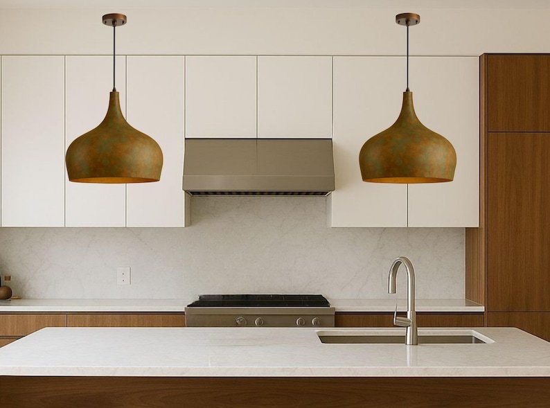 Rustic Handmade Kitchen Island Fixture