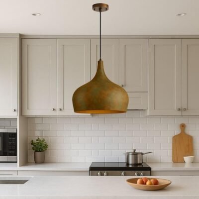 Rustic Handmade Kitchen Island Fixture