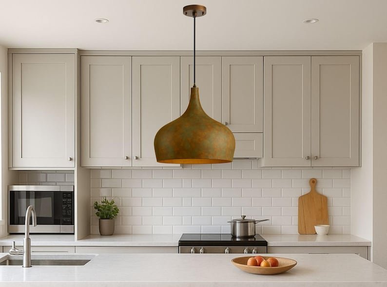 Rustic Handmade Kitchen Island Fixture