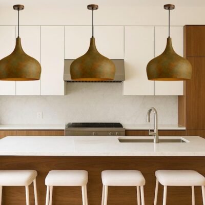 Rustic Handmade Kitchen Island Fixture