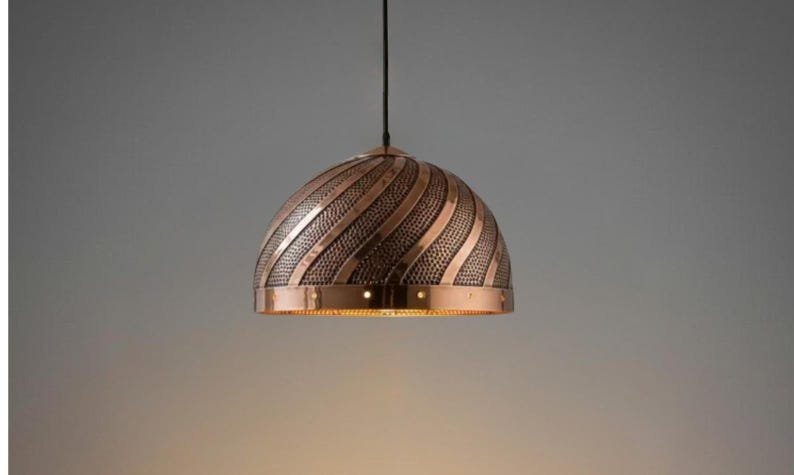 Sculpted Brass Wave Pendant