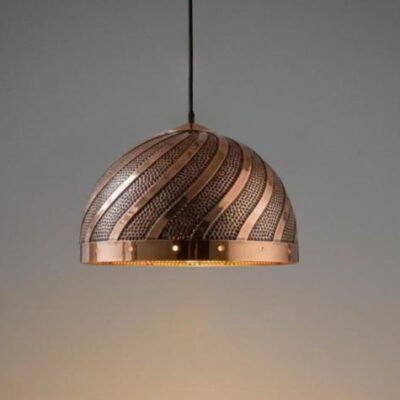 Sculpted Brass Wave Pendant