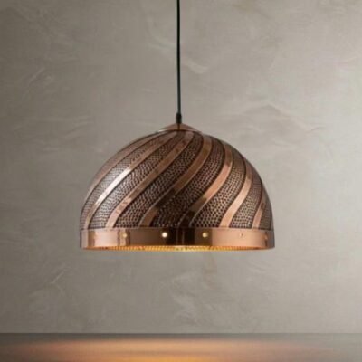 Sculpted Brass Wave Pendant