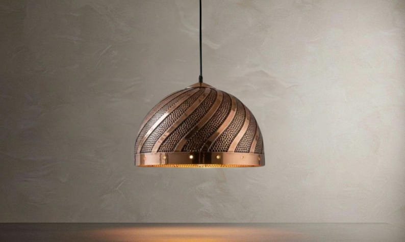 Sculpted Brass Wave Pendant