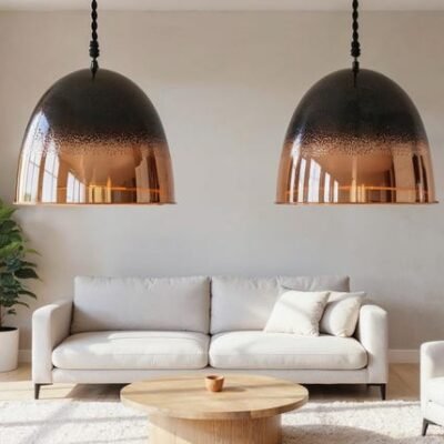 barss12 (1) Black Ombre Copper Dome Pendant