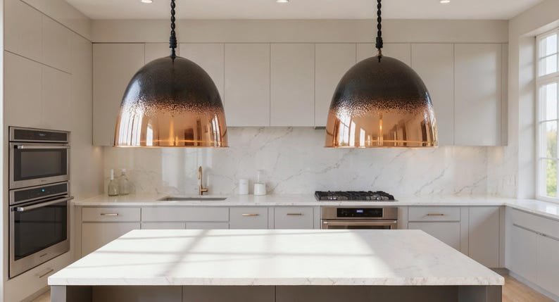 barss12 (5) Black Ombre Copper Dome Pendant