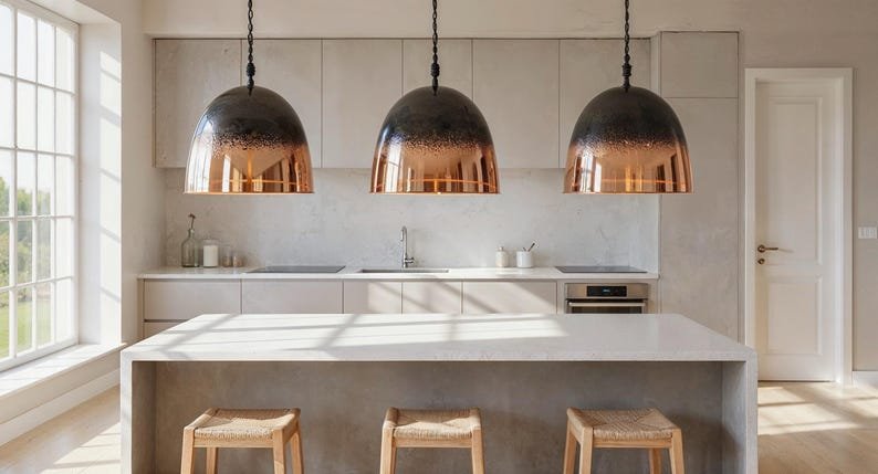 barss12 (6) Black Ombre Copper Dome Pendant