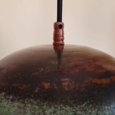 Rustic Patina Dome Pendant Light – Warm Ambient Glow