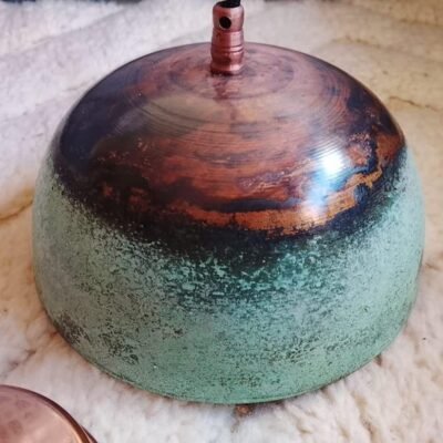 Rustic Patina Dome Pendant Light – Warm Ambient Glow
