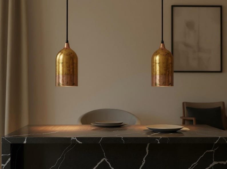 Minimalist Brass Cylinder Pendant Lights
