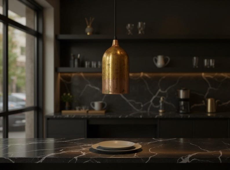 Minimalist Brass Cylinder Pendant Lights