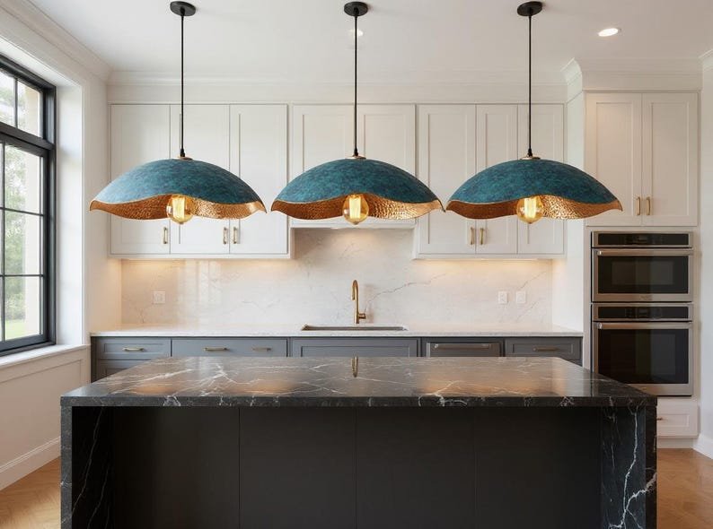 barss5 (7) Verdigris Wave Pendant Pair