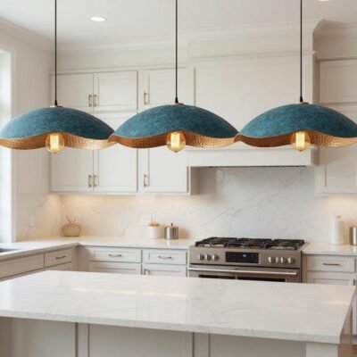 barss5 (8) Verdigris Wave Pendant Pair