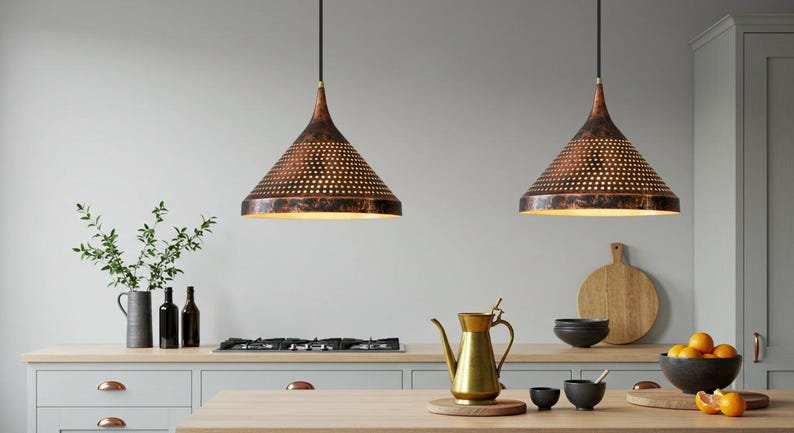 Handmade Rustic Cone Pendant