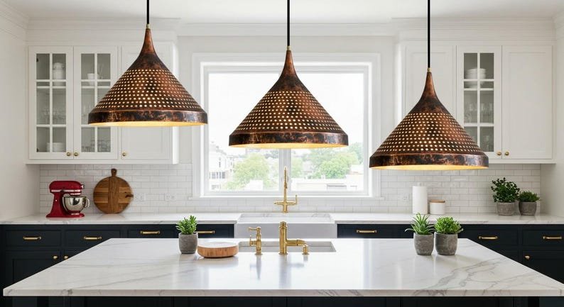 Handmade Rustic Cone Pendant