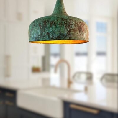 brass (1) Vintage Patina Brass Pendant Light Handmade Rustic Ceiling Lamp