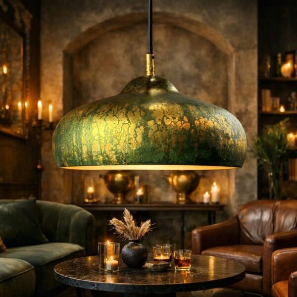 Verdigris Brass Pendant Light