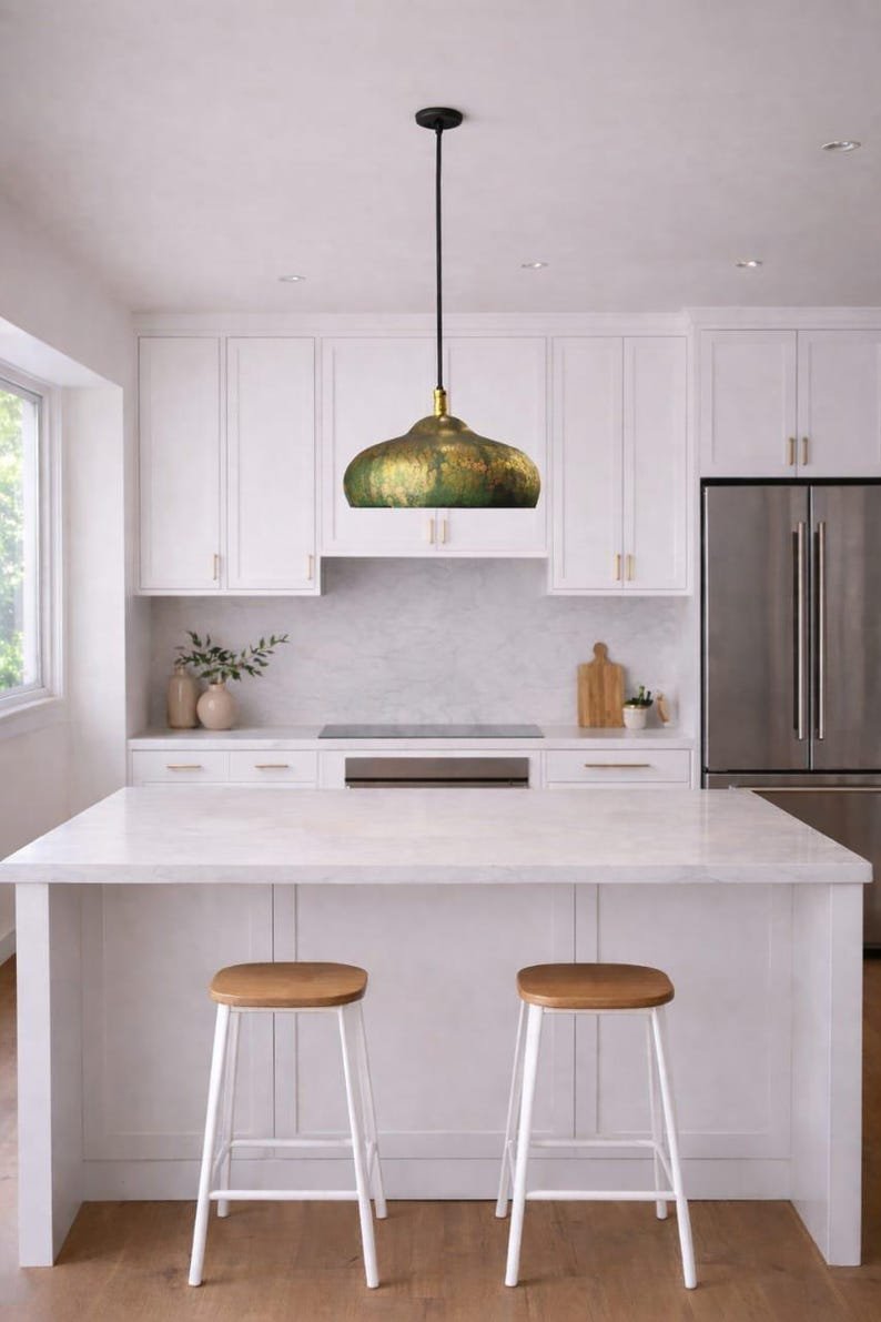 Verdigris Brass Pendant Light