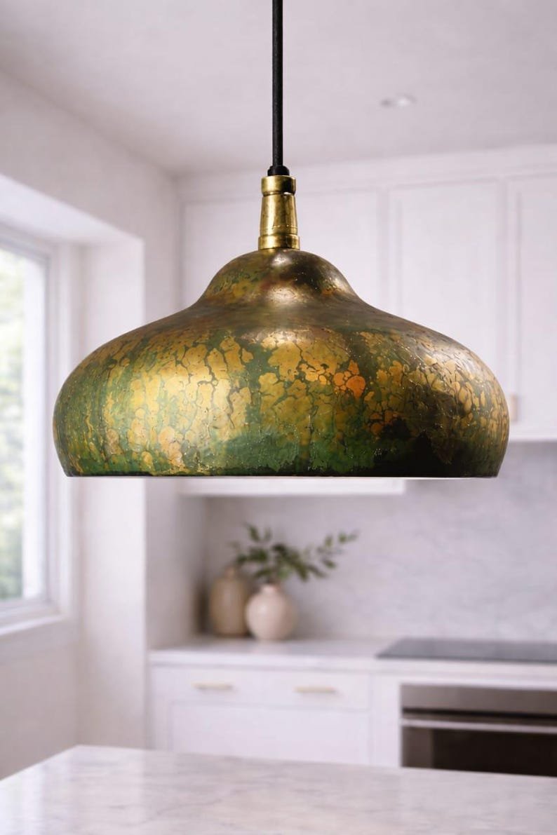 Verdigris Brass Pendant Light