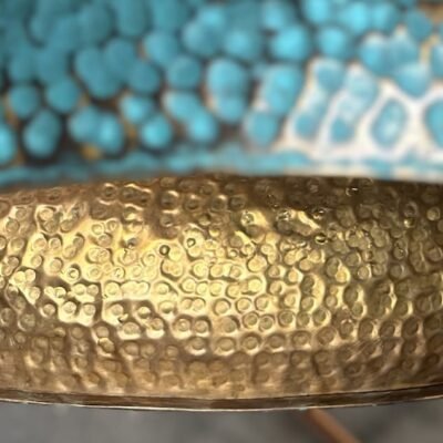 Hammered Patina Brass Pendant Light Handmade Vintage Dome Ceiling Lamp