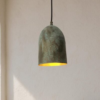 Verdigris Patina Copper Dome Pendant Light