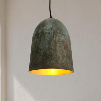 Verdigris Patina Copper Dome Pendant Light
