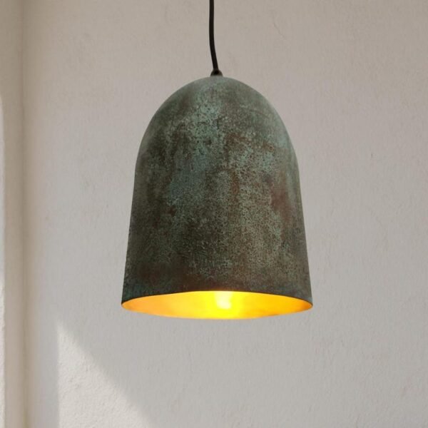 brass1 (2) Verdigris Patina Copper Dome Pendant Light