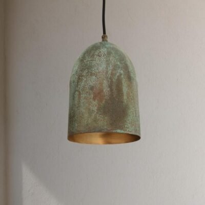 Verdigris Patina Copper Dome Pendant Light