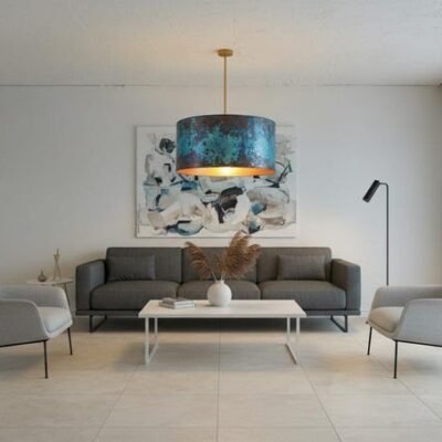 Modern Patina Copper Ceiling Lamp