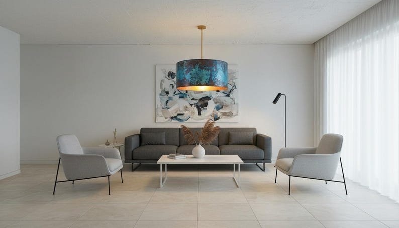 Modern Patina Copper Ceiling Lamp