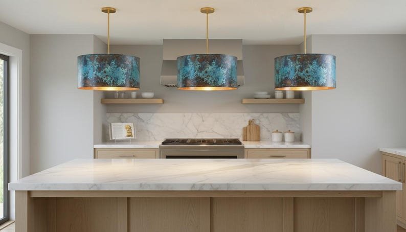 Modern Patina Copper Ceiling Lamp