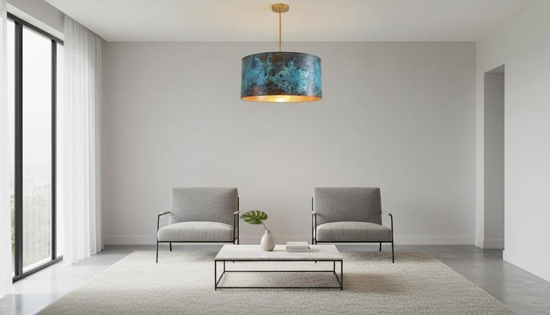 Modern Patina Copper Ceiling Lamp