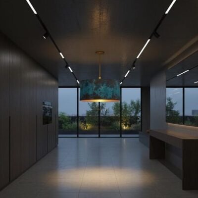 Modern Patina Copper Ceiling Lamp