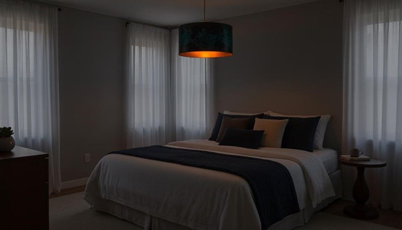 Modern Patina Copper Ceiling Lamp