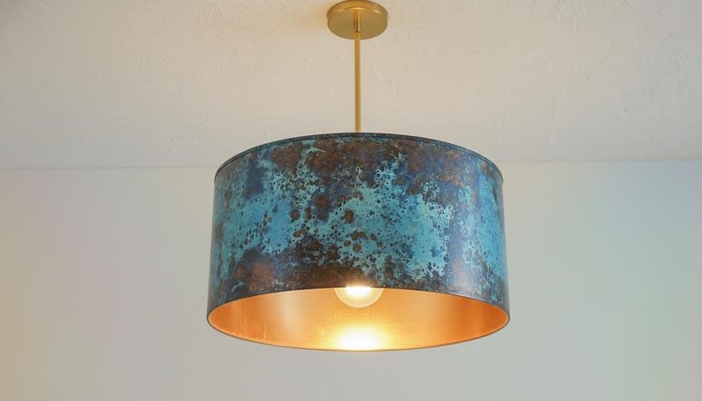Modern Patina Copper Ceiling Lamp