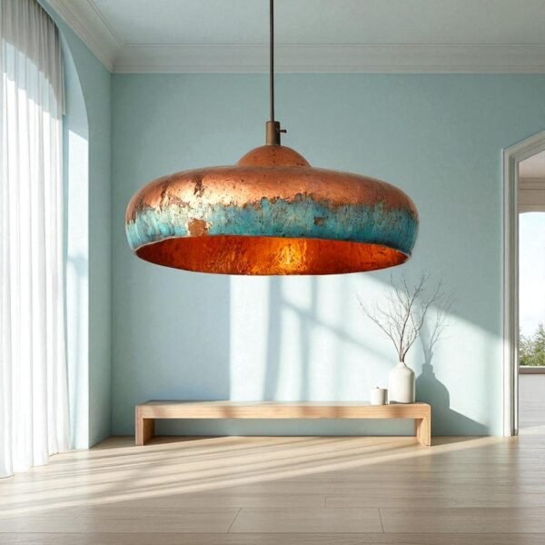 Sunset Patina Brass Pendant Light