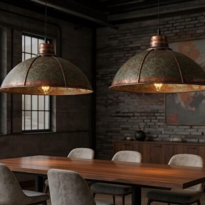 brass14 (1) Moroccan Patina Brass Dome Pendant