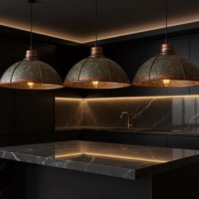 brass14 (7) Moroccan Patina Brass Dome Pendant