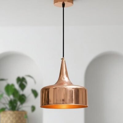 Sleek Polished Copper Pendant