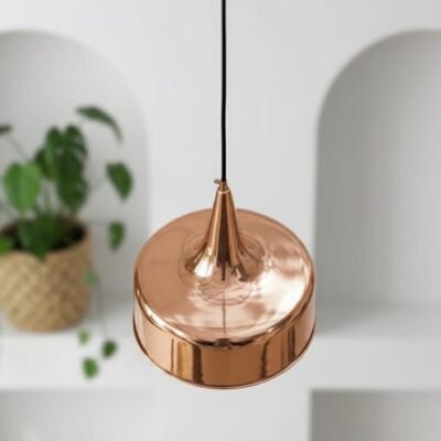 Sleek Polished Copper Pendant