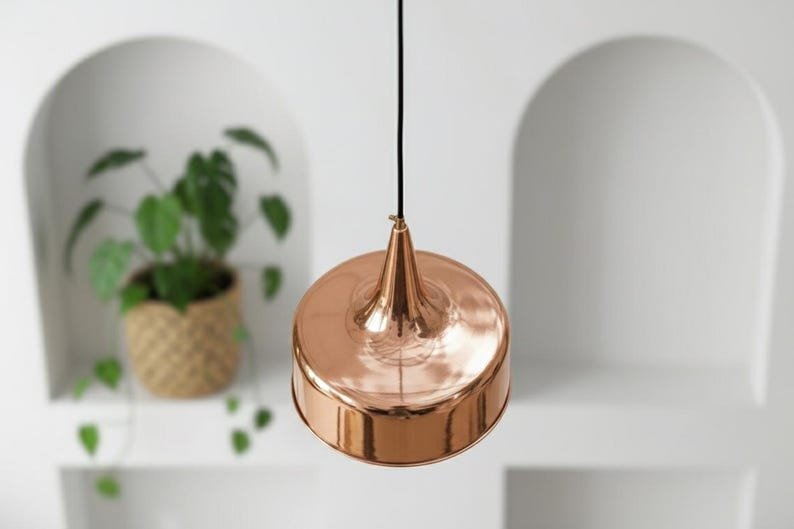 Sleek Polished Copper Pendant