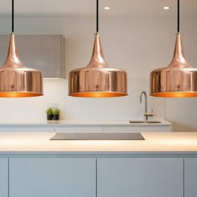 Sleek Polished Copper Pendant